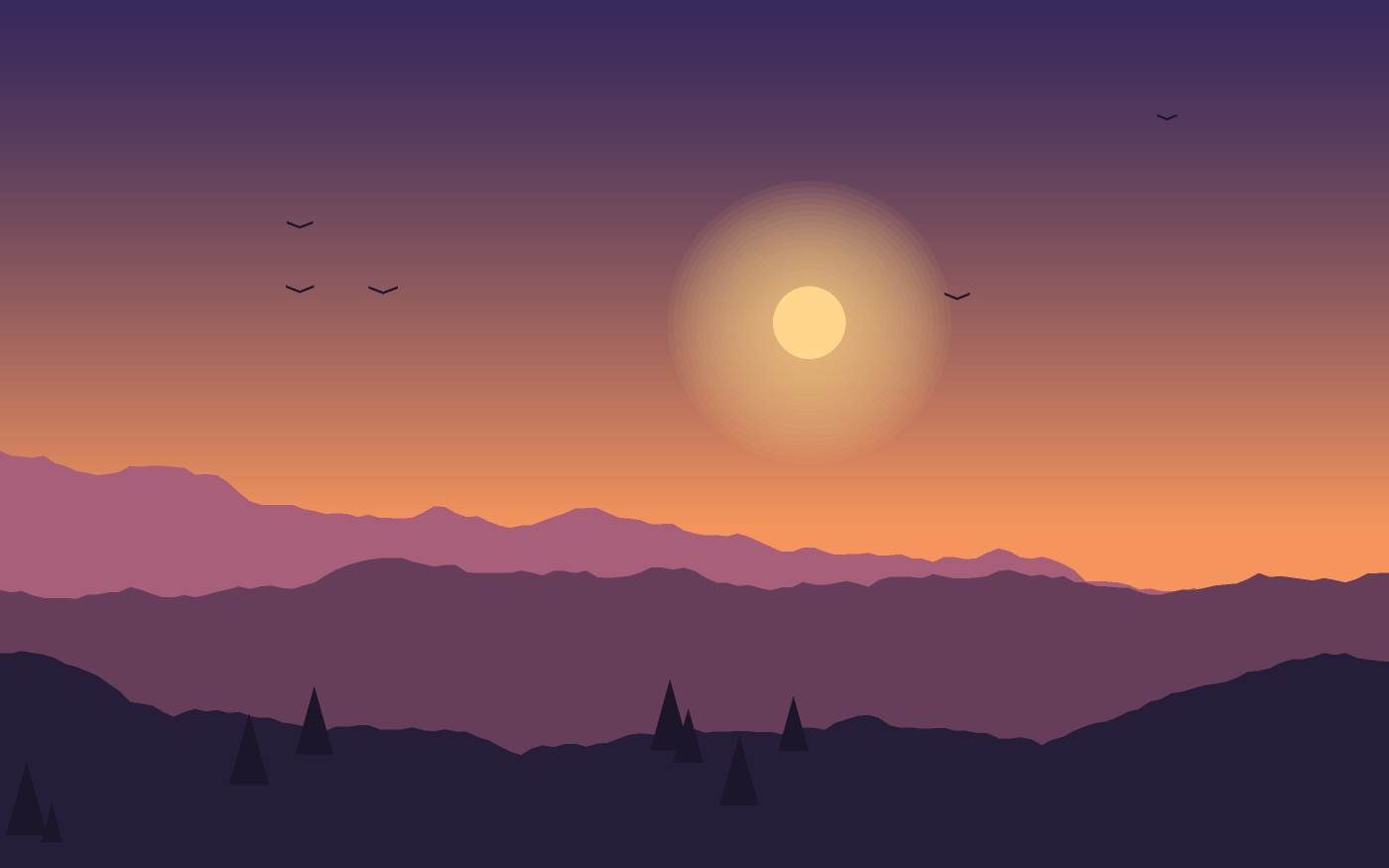 Illustrazione di un paesaggio