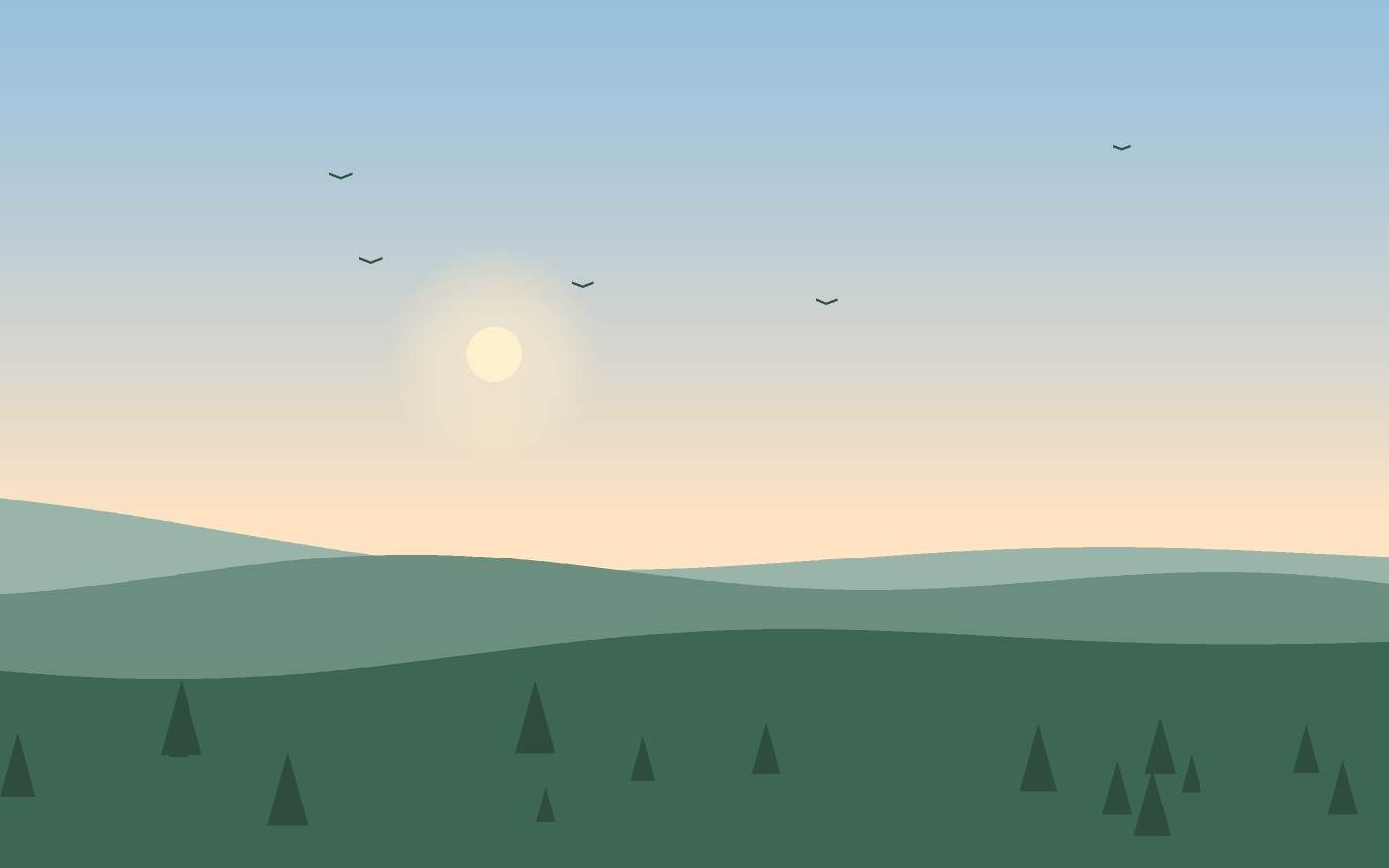 Illustrazione di un paesaggio