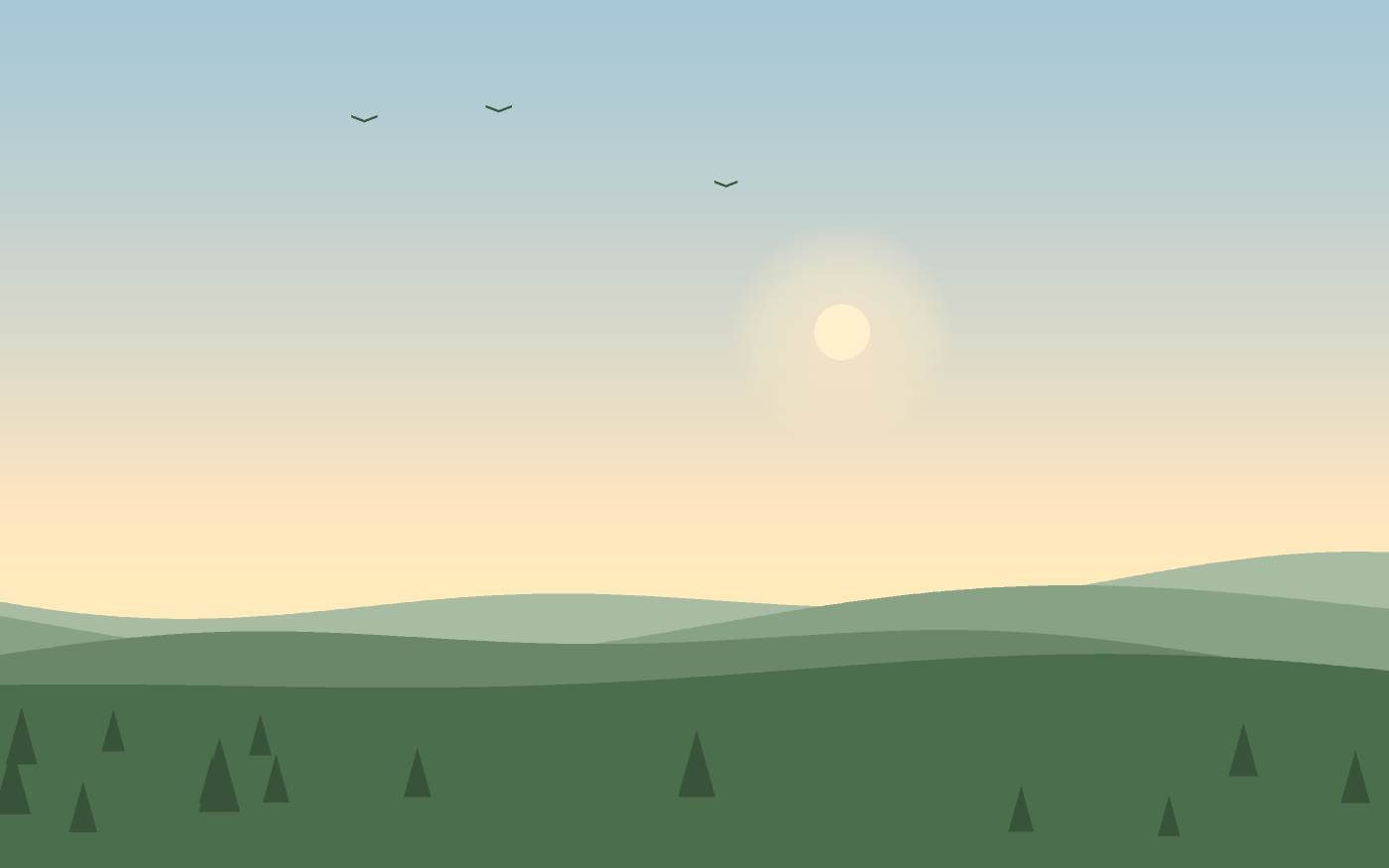 Ilustração de uma paisagem